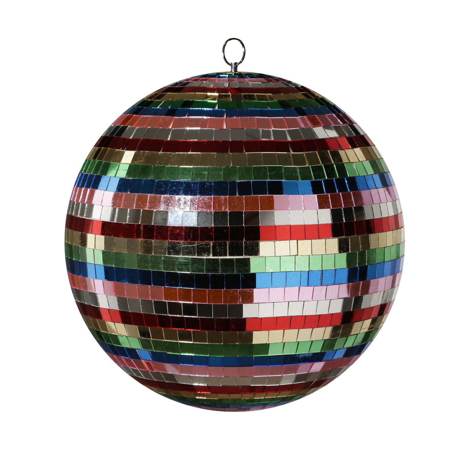 SATISFIRE Discolicht Spiegelkugel 30cm bunt Discokugel Mirrorball Party Disko Deko