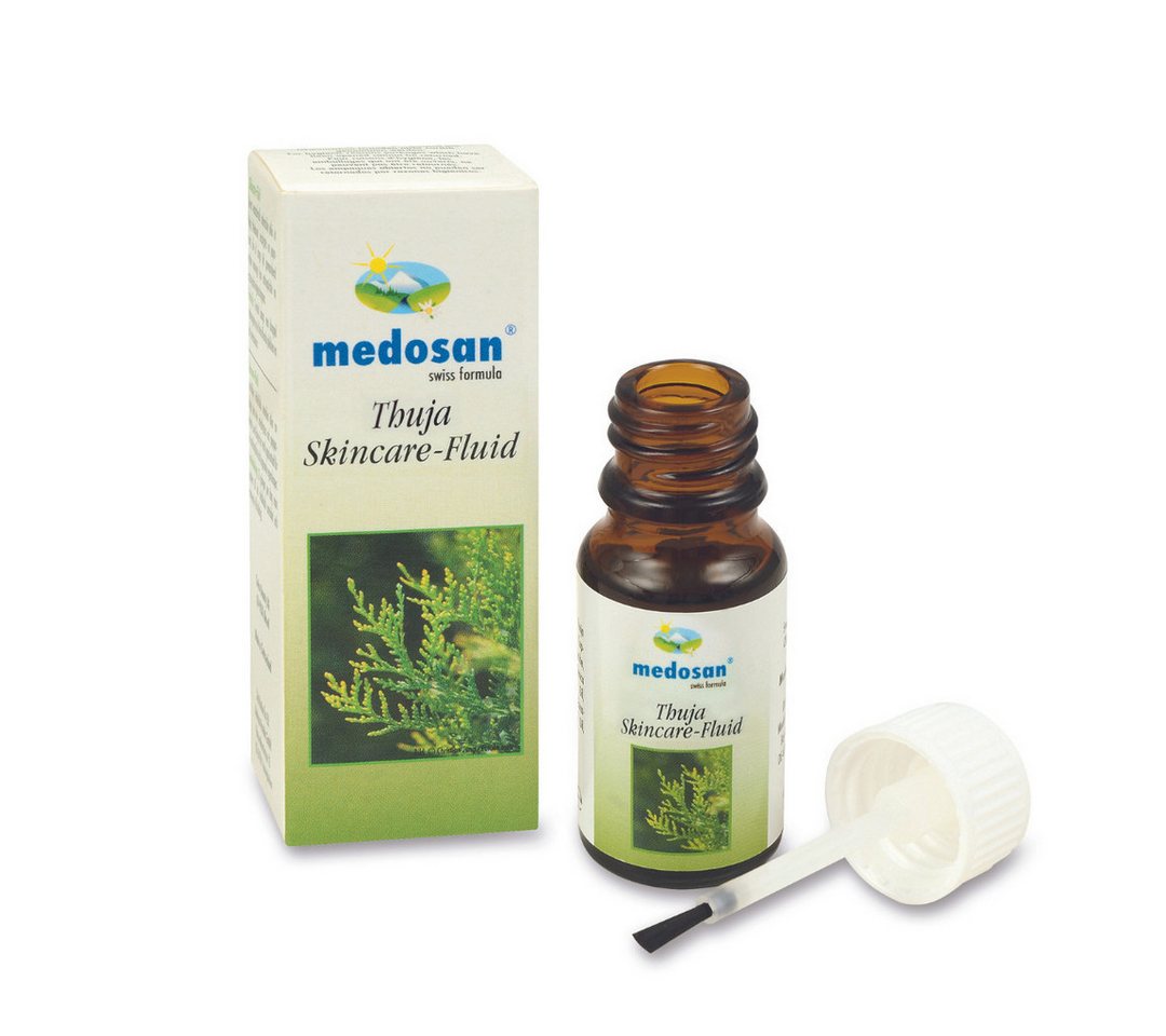 Medosan Warzen-Behandlungsstift Thuja Skincare-Fluid, 10ml mit Dosierpinsel, schnelle Entfernung lästiger Warzen
