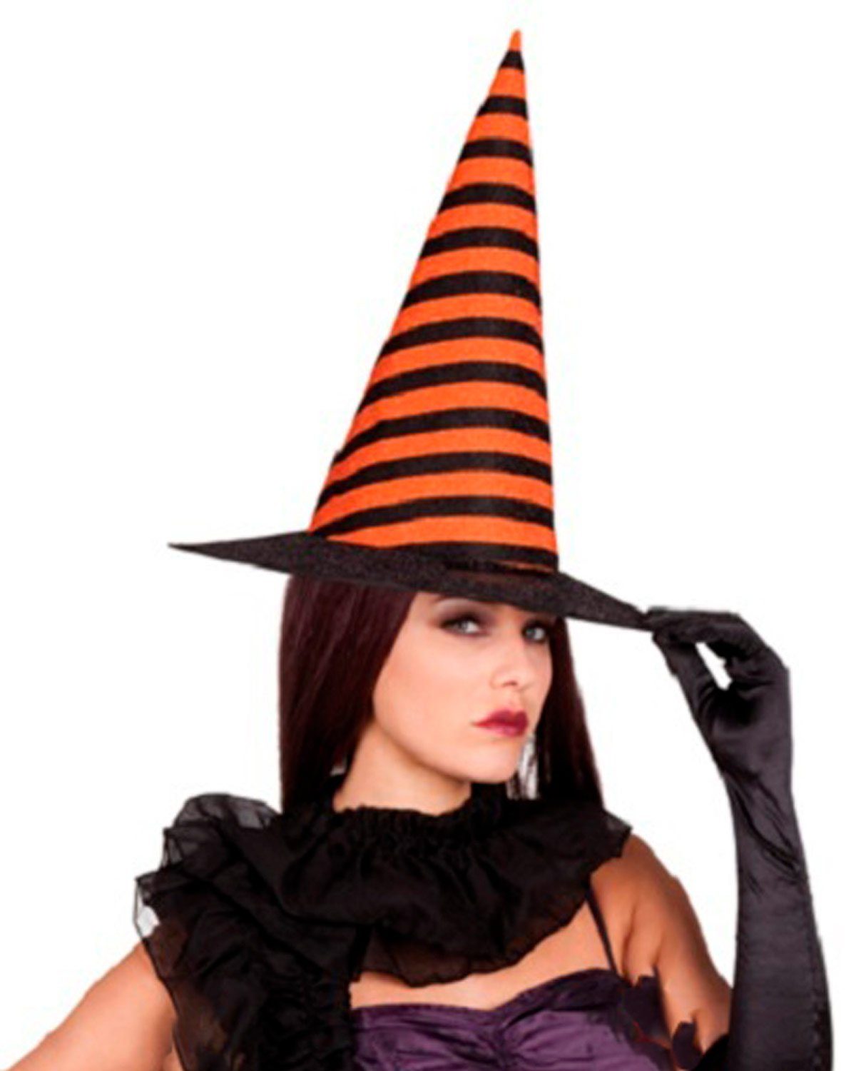 Boland Kostüm Hexenhut 'Lara' mit Streifen, Orange
