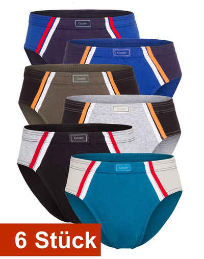 Cocain underwear Slip Herren Sportslips Farbteiler klassisch (Spar-Set, 6-St) Logo - produziert in Europa