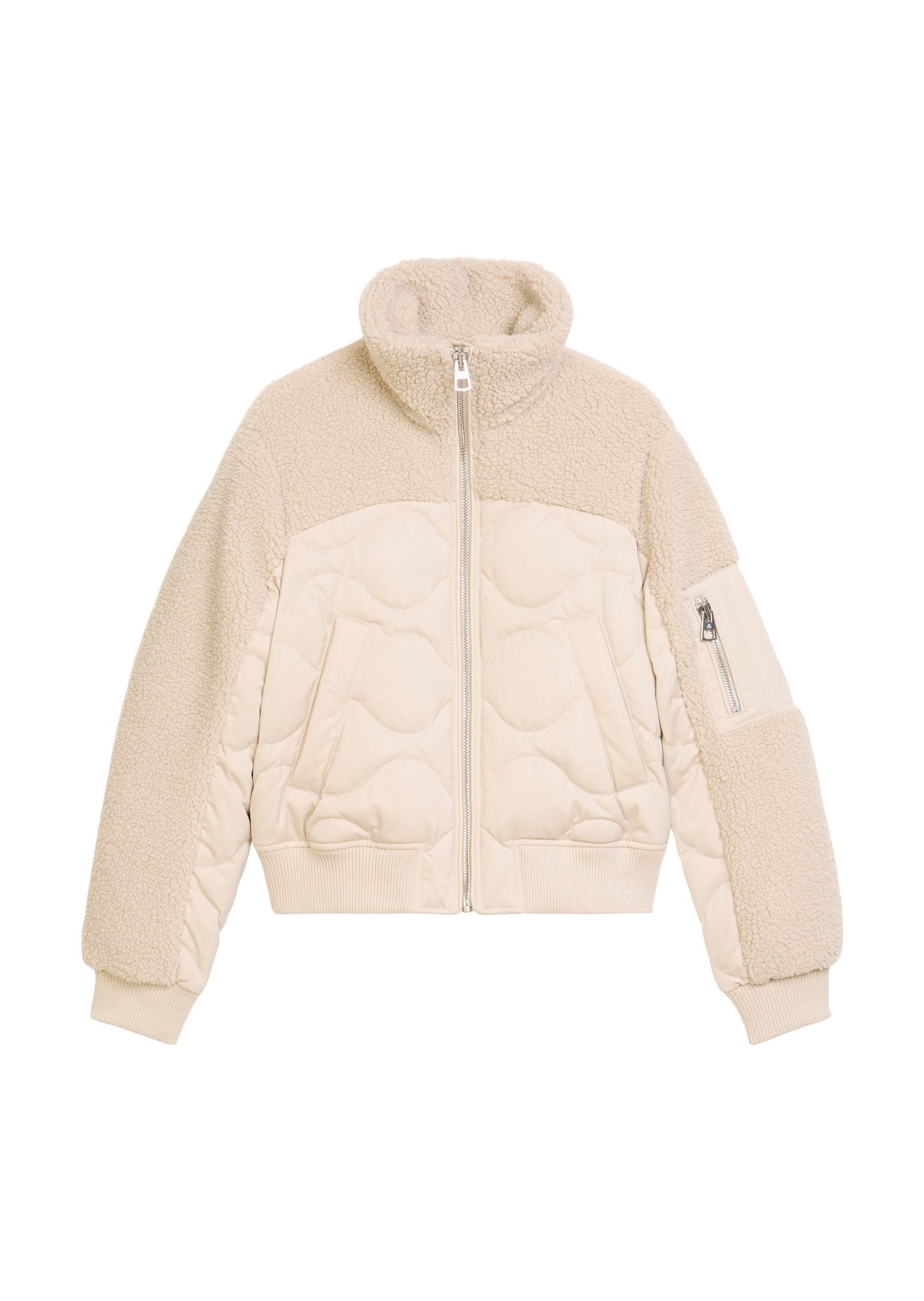 Outdoorjacke mit lässigen Teddyplüsch-Details