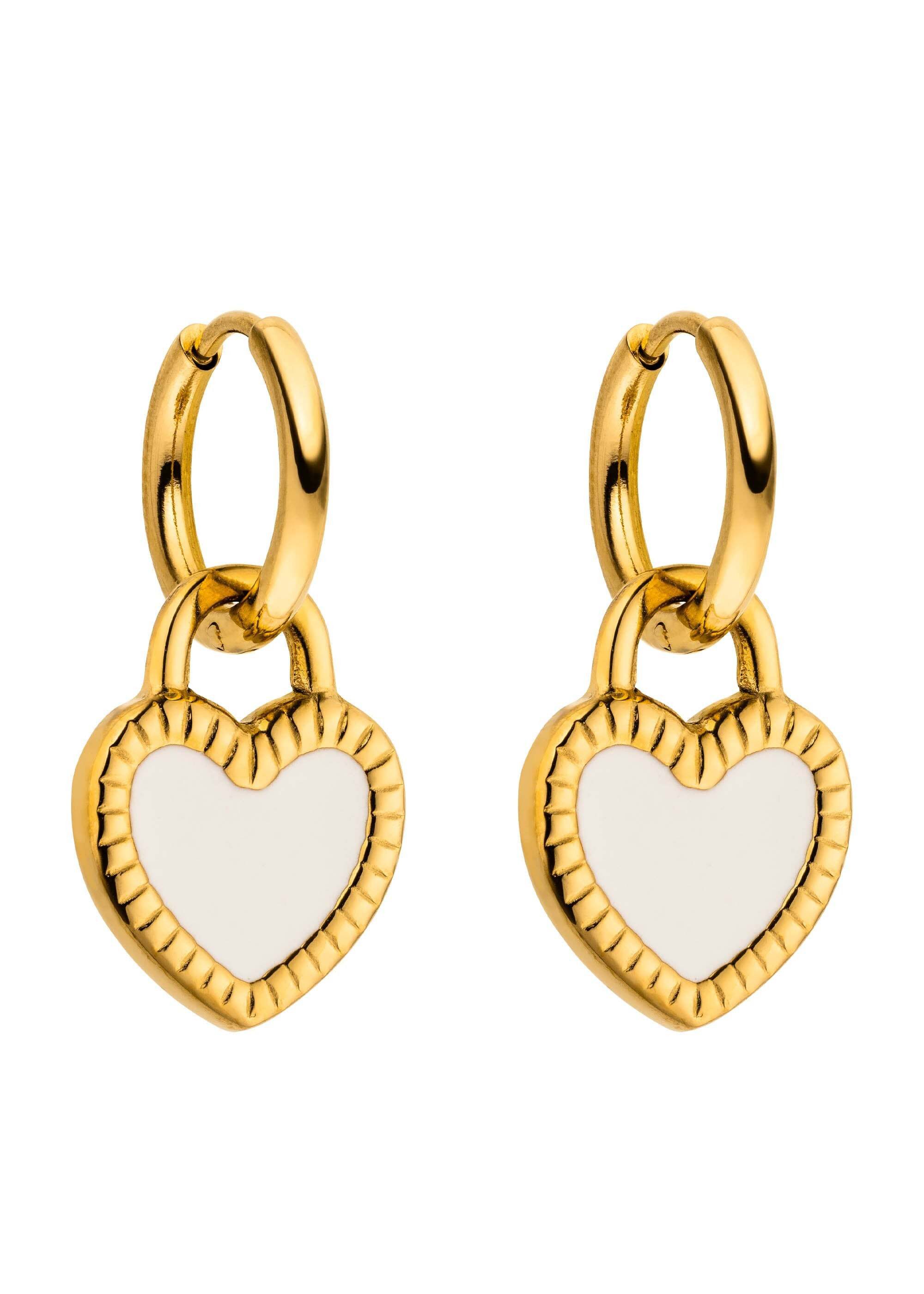 Purelei Paar Creolen Heart Charm