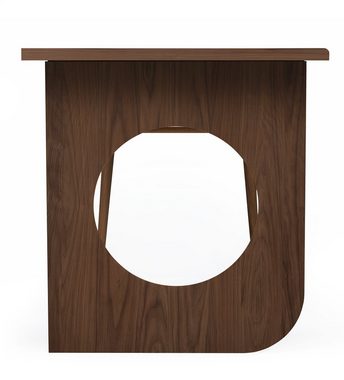 Woodman Schreibtisch Bau, edles Holzfurnier aus Nussbaum, Breite 140 cm