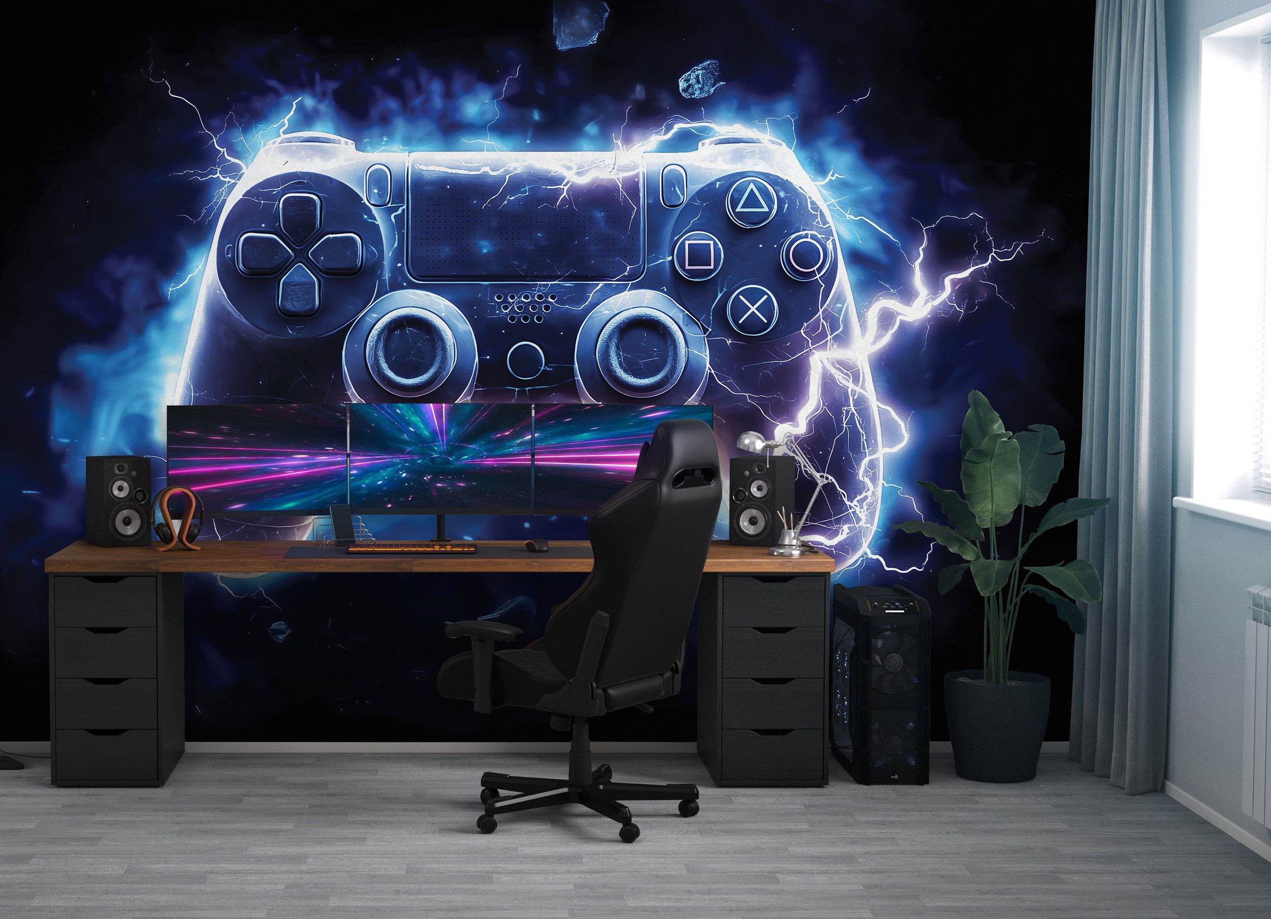 Wallarena Fototapete Kinderzimmer Spieler Junge Pad Game Kinder Vlies Tapet günstig online kaufen