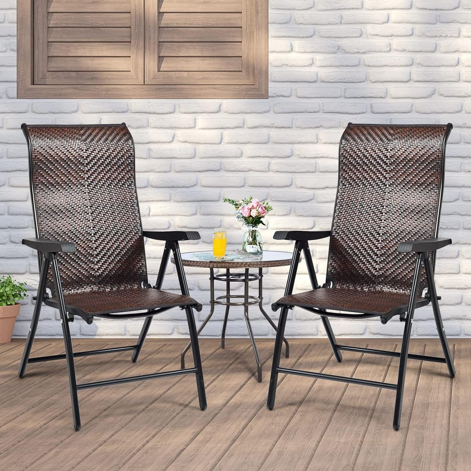 KOMFOTTEU Klappstuhl Terrassenstuhl (2 St), mit günstig online kaufen