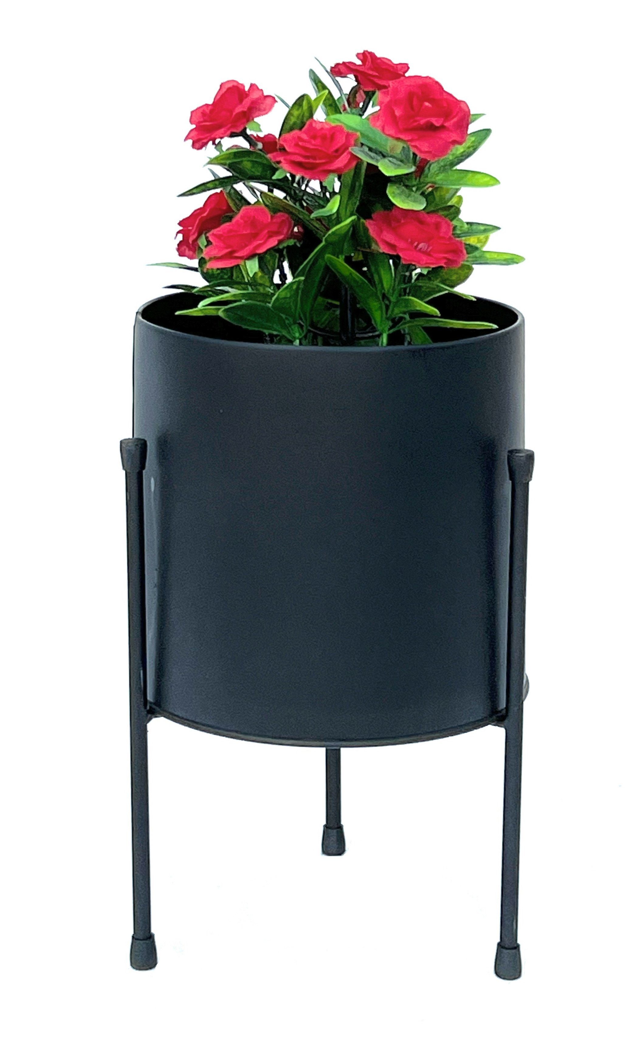 DanDiBo 32 Modern Blumenständer Topf mit Blumenhocker Blumenhocker Schwarz Metall cm