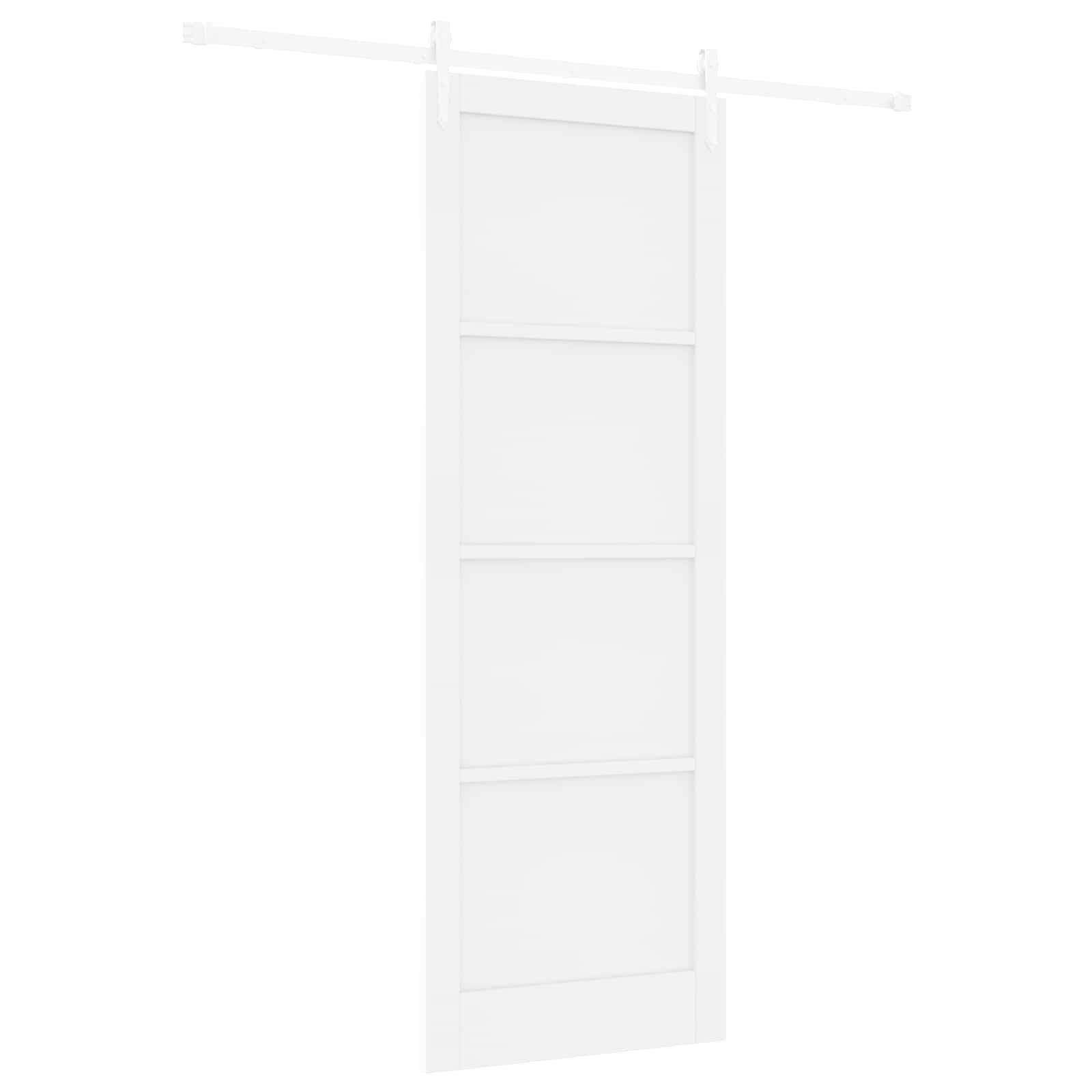 vidaXL Haustür Schiebetür ORKDAL Weiß 83 x 232 cm Massives Kiefernholz (1-St)