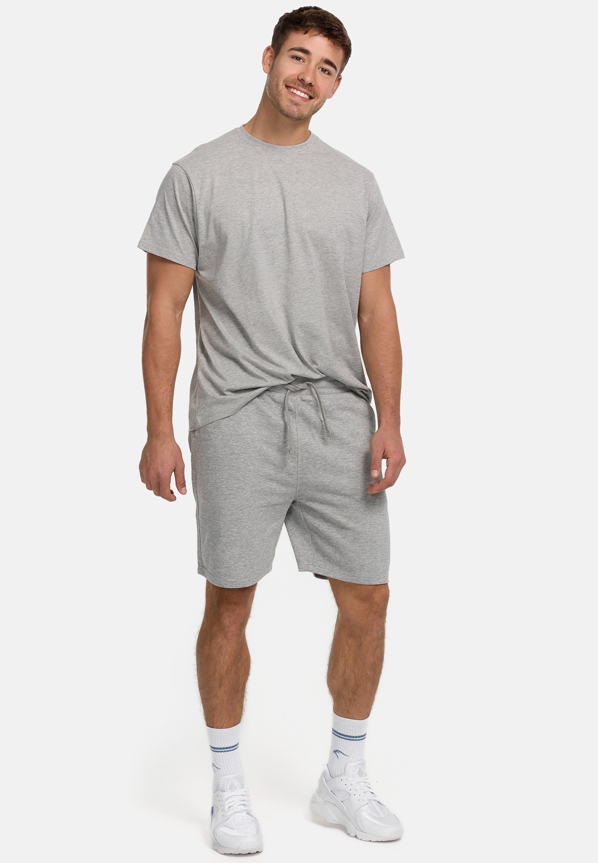 Indicode Freizeitanzug Herren Comfy Shirt Herrenshorts Set (2-tlg), mit praktischen Seitentaschen an der Shorts