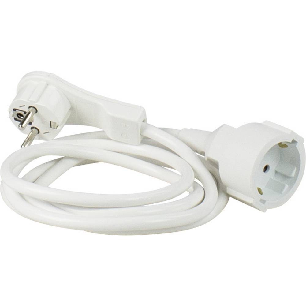 as - Schwabe PVC-Verlängerung 2 m Flachstecker 50211 Verlängerungskabel