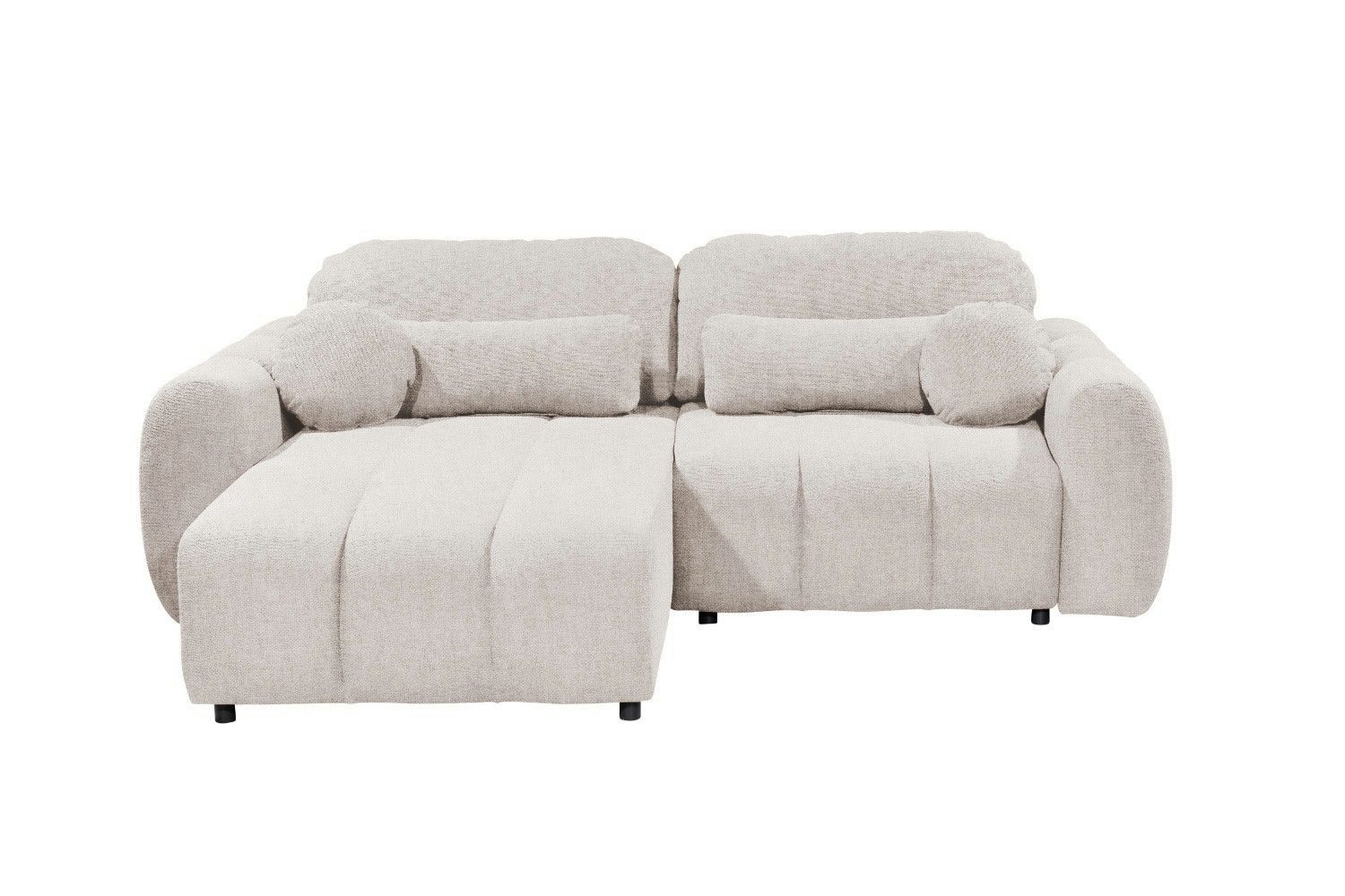 ED EXCITING DESIGN Ecksofa Bubble L-Form mit Schlaffunktion und Bettkasten, Schlaffunktion, Bettkasten, beidseitig montierbar