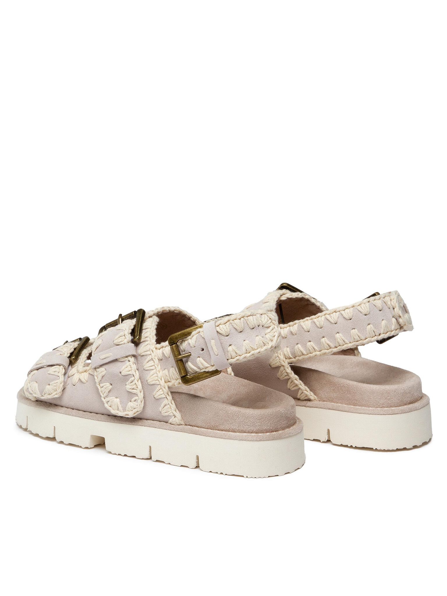 MOU Mou Damen Sandalen MOU-SW461003A NEW BIO # 02 - MIT SCHNALLE KREIDE Gr Sandale