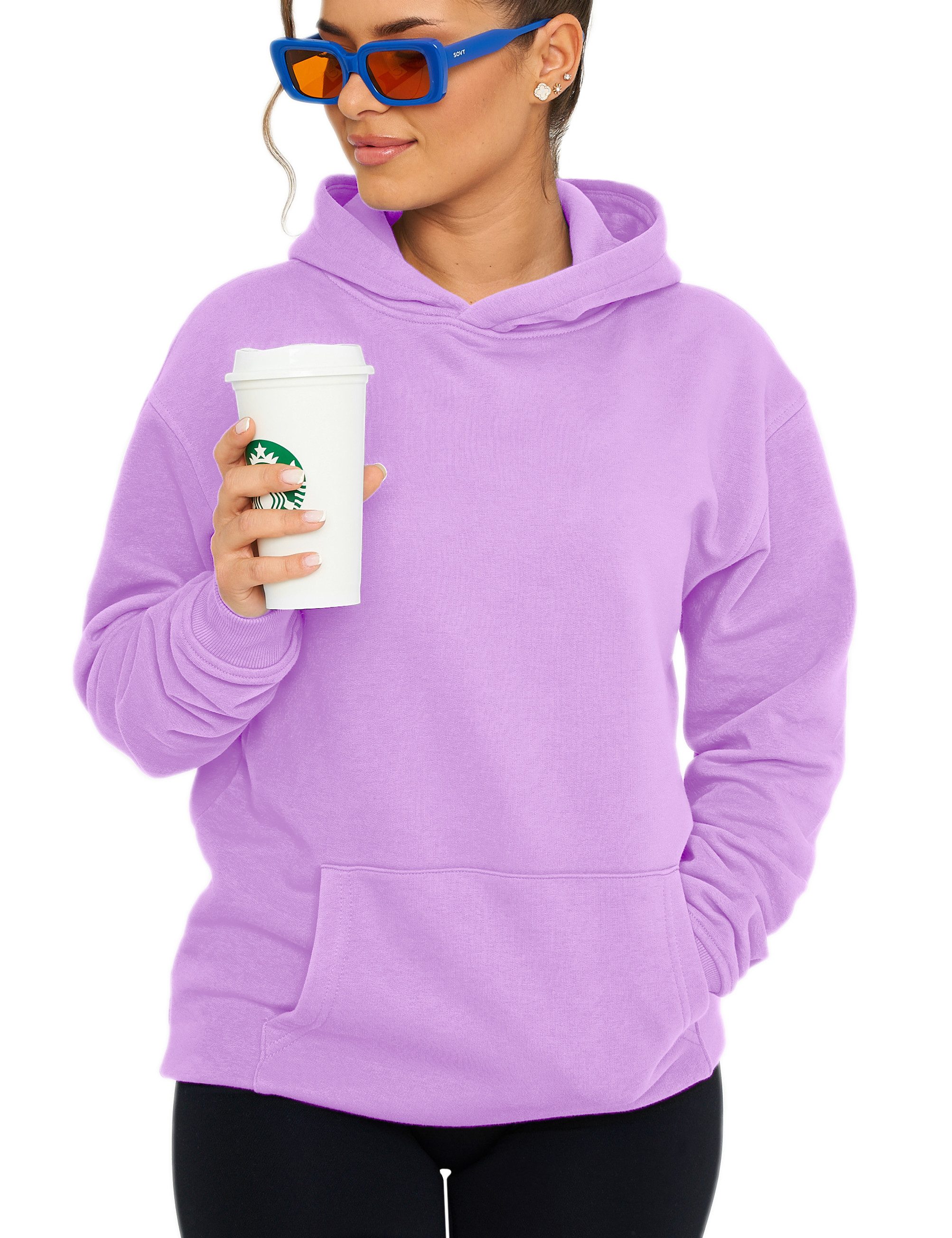 DAILY COTTON Hoodie DCPRESOV Damen Basic Oversized Kapuzensweatshirt Raglan Kapuzenpullover Sweater