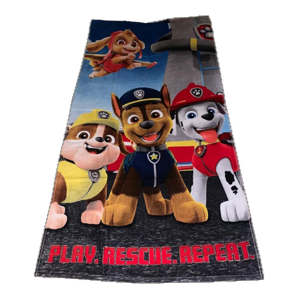 PAW PATROL Strandtücher PAW Patrol Strandtuch 70x140 cm, 100% Baumwolle, "Rubble, Chase, Marsh