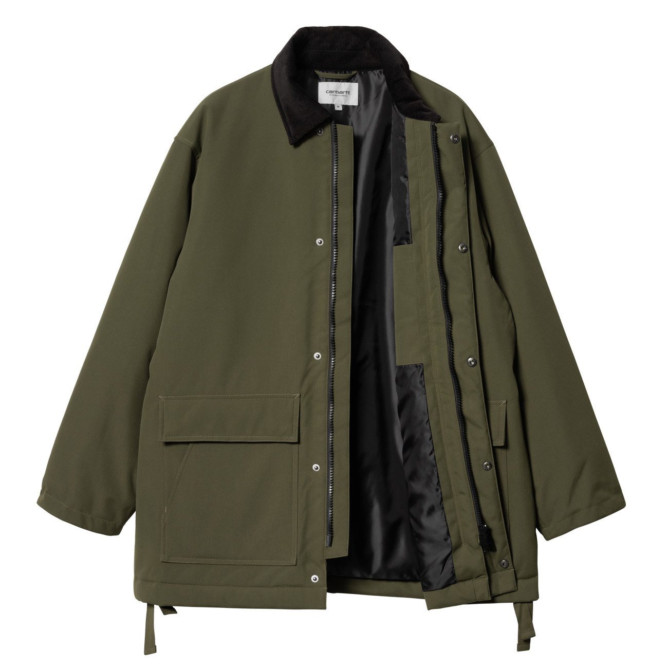 Carhartt WIP Allwetterjacke Carhartt WIP Clarton Coat Office Green Black