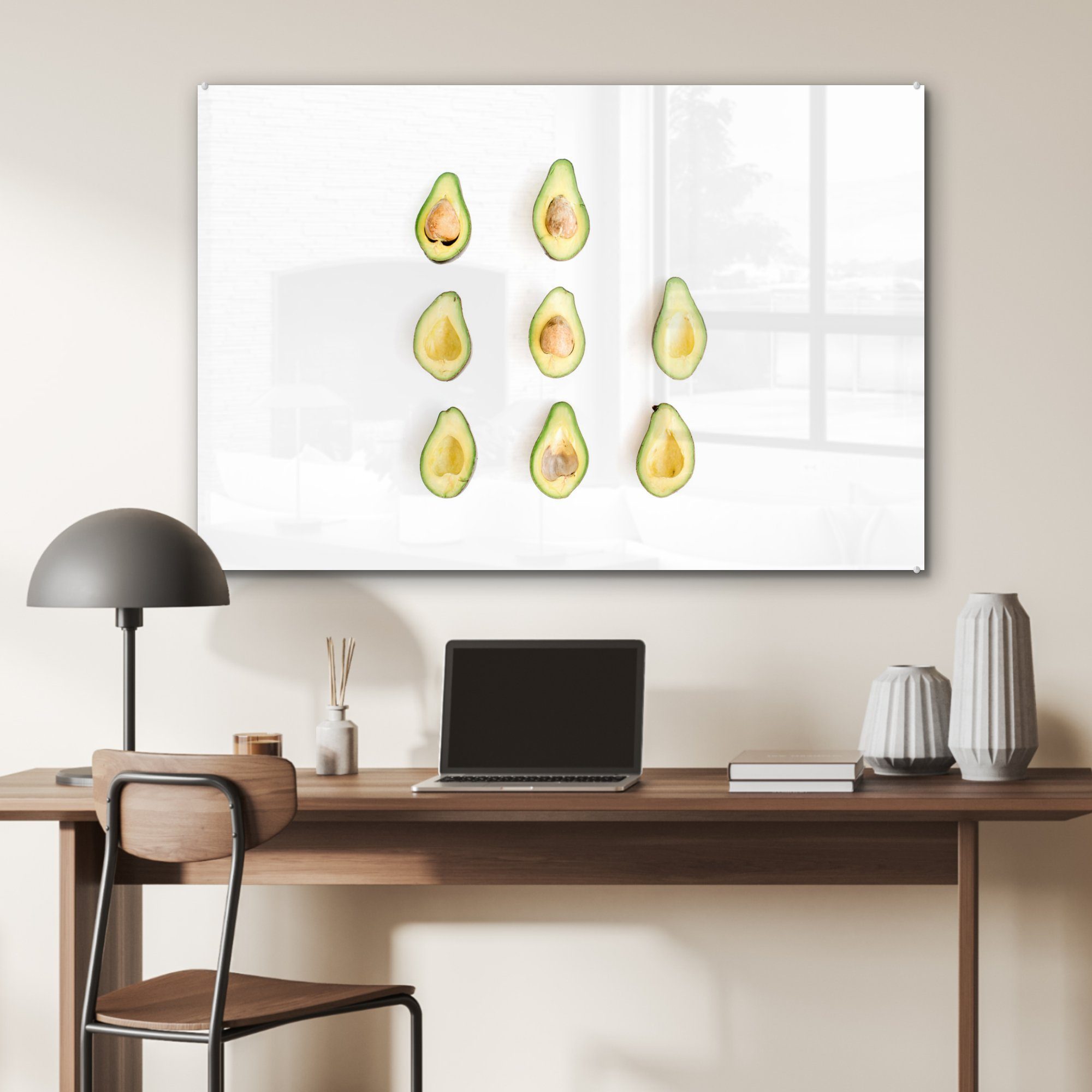 MuchoWow Acrylglasbild Avocado - - Tropisch, Schlafzimmer Wohnzimmer Grün St), Acrylglasbilder (1 &