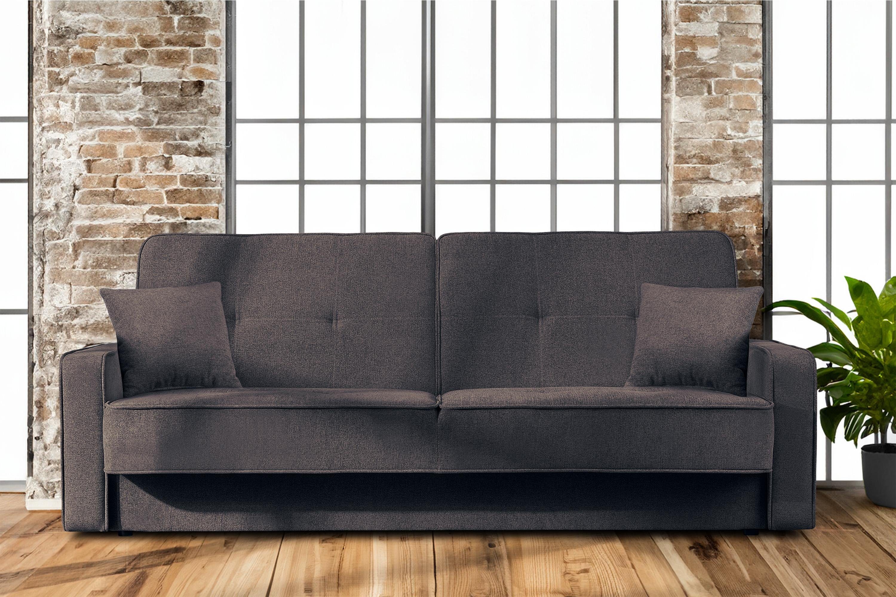 Konsimo Wellenunterfederung, Liegefläche: Personen, Schlafsofa mit 219x90cm, 3 ORIO Sofa Schlaffunktion mit