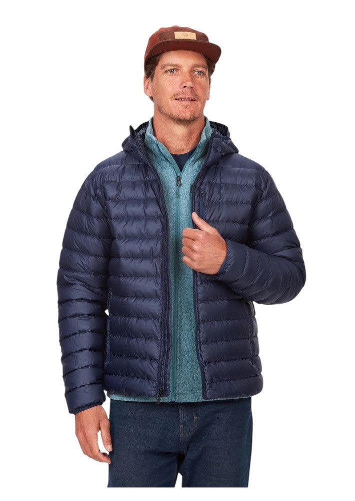 Marmot Winterjacke Winter-Daunenjacke Highlander Hoody navyblau Herren