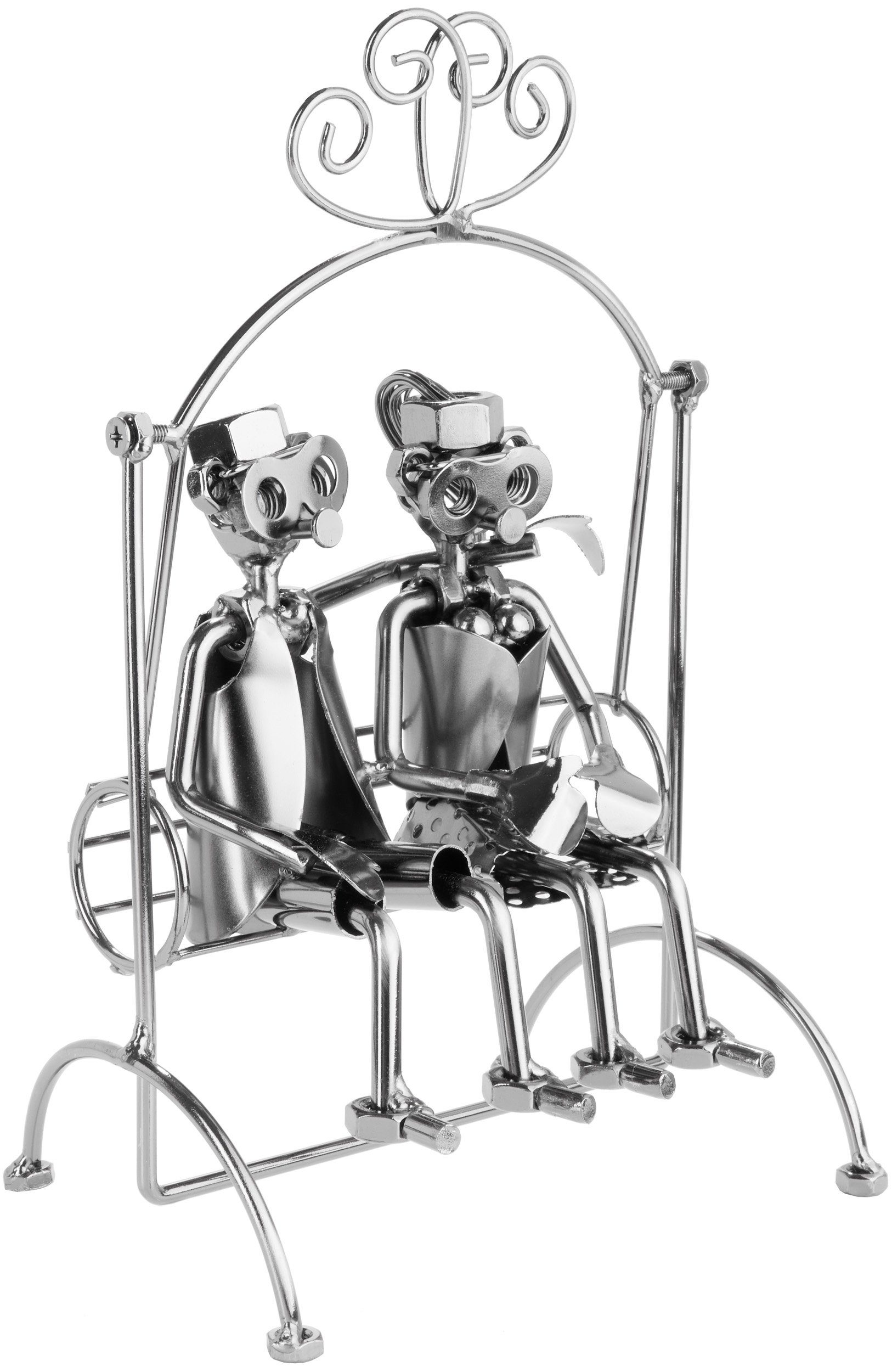 BRUBAKER Dekofigur Schraubenmännchen Liebespaar auf Schaukel günstig online kaufen