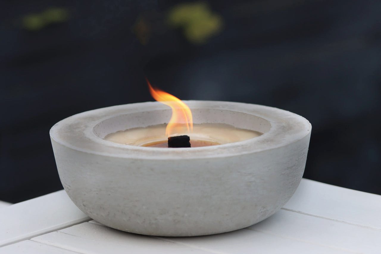 Gedankenwunder Manufaktur Feuerschale Beton Outdoor Kerze, günstig online kaufen