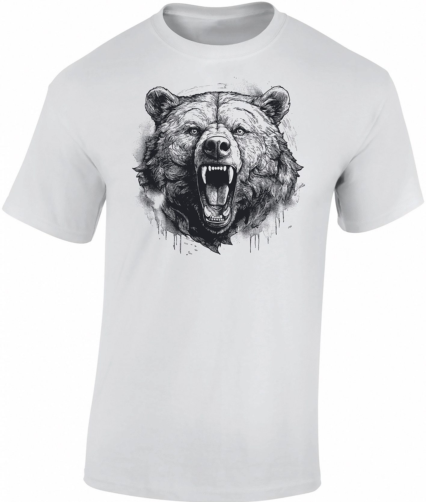 Print-Shirt Bären-T-Shirt: "Rage of the Wild" - Geschenk für Jäger - Jagd Tshirt