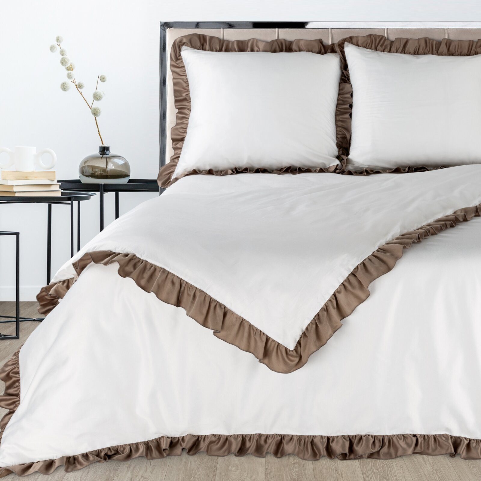 Eurofirany Bettwäsche LAURA ELIZA, 55 % Baumwolle, 45 % Polyester, 3 teilig günstig online kaufen