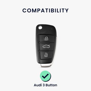 kwmobile Schlüsseltasche Autoschlüssel Hülle für Audi (1-tlg), Schlüsselhülle Silikon Case Schlüssel Cover