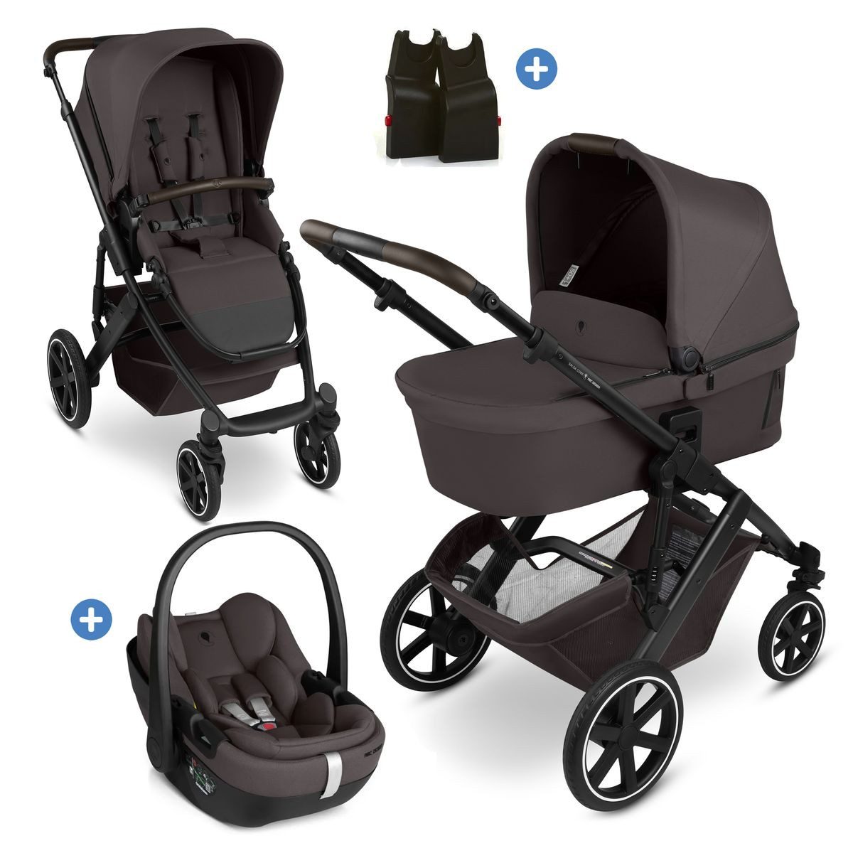 ABC Design Kombi-Kinderwagen Salsa Core - Falcon, 3in1 Kinderwagen Buggy Set mit Babywanne, Babyschale Calla & Sportsitz