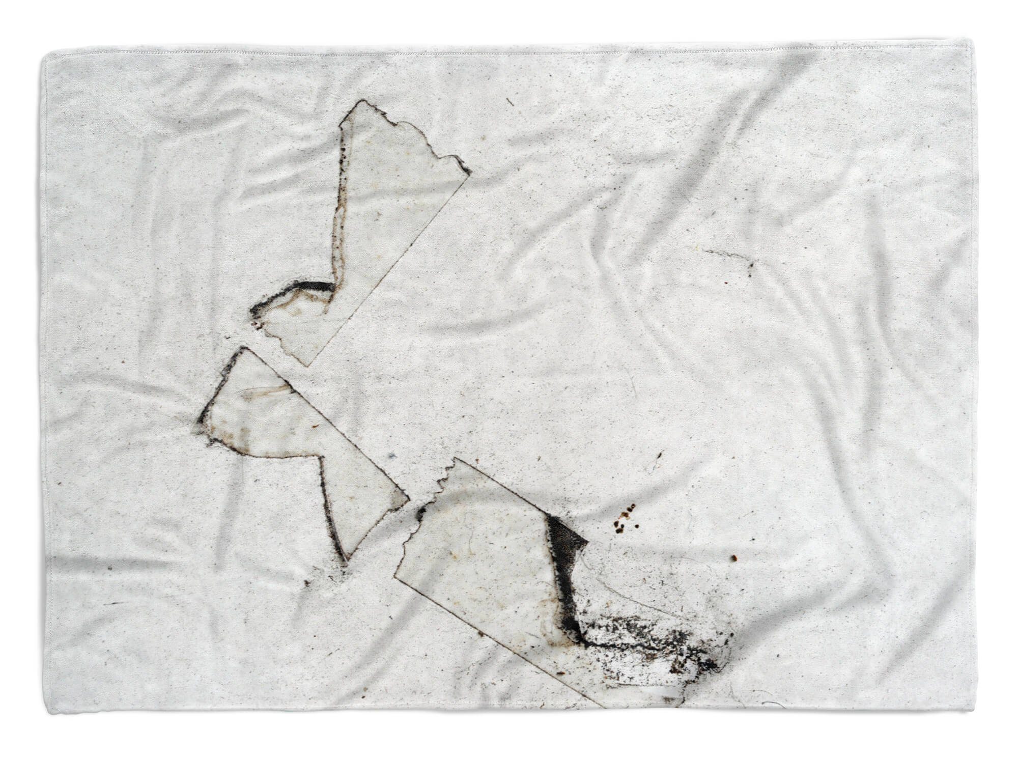 Sinus Art Handtücher Handtuch Strandhandtuch Saunatuch Kuscheldecke mit Fotomotiv Grau Abstrakt Auffallend, Baumwolle-Polyester-Mix (1-St), Handtuch
