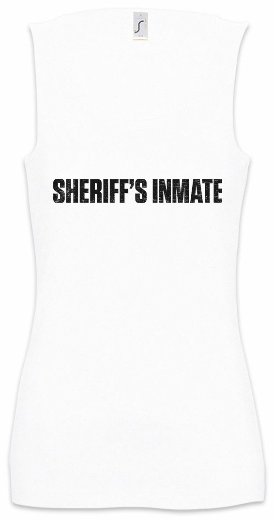 Tanktop Sheriff's Inmate Ärmelloses Damen T-Shirt Häftling Gefangener Jail