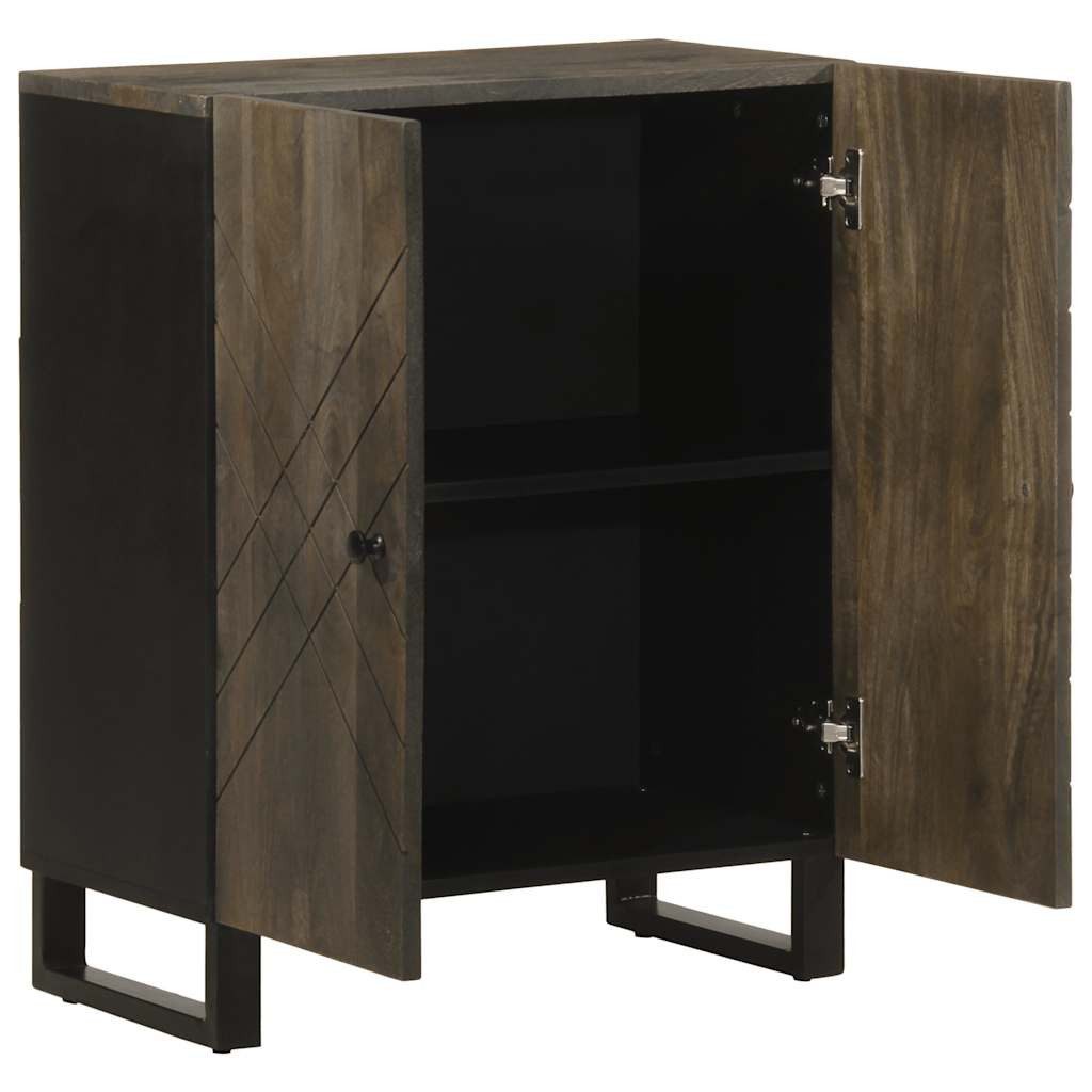 vidaXL Schranksystem Sideboard Schwarz 60x33x75 cm Massivholz