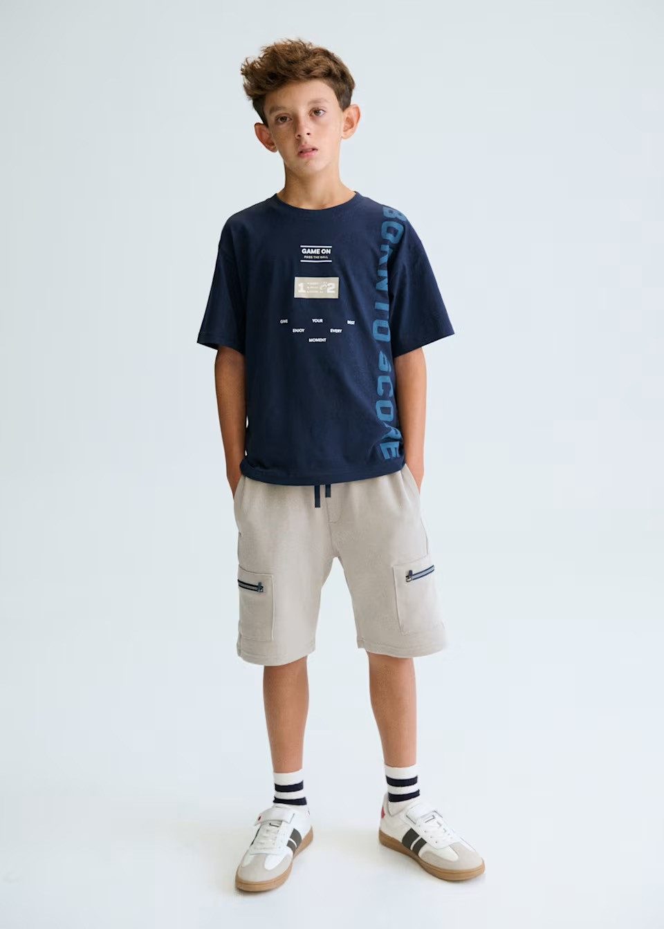 Mayoral T-Shirt Mayoral Teenager Jungen T-Shirt Fußball Schriftzug (6034-23)