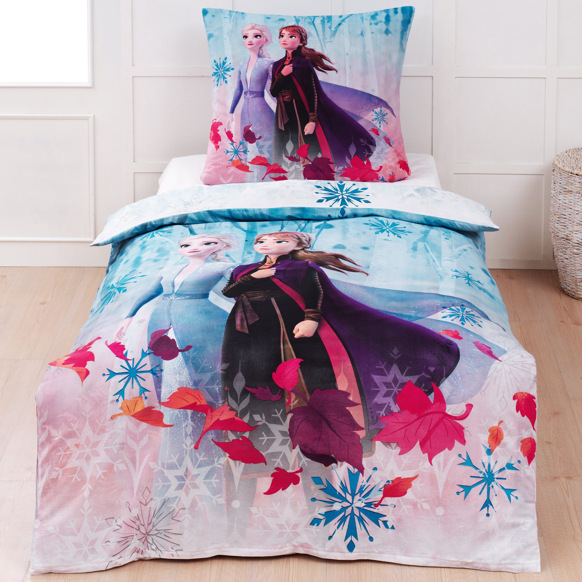 BERONAGE Kinderbettwäsche Frozen Die Eiskönigin Team Bettwäsche Biber / Fla günstig online kaufen