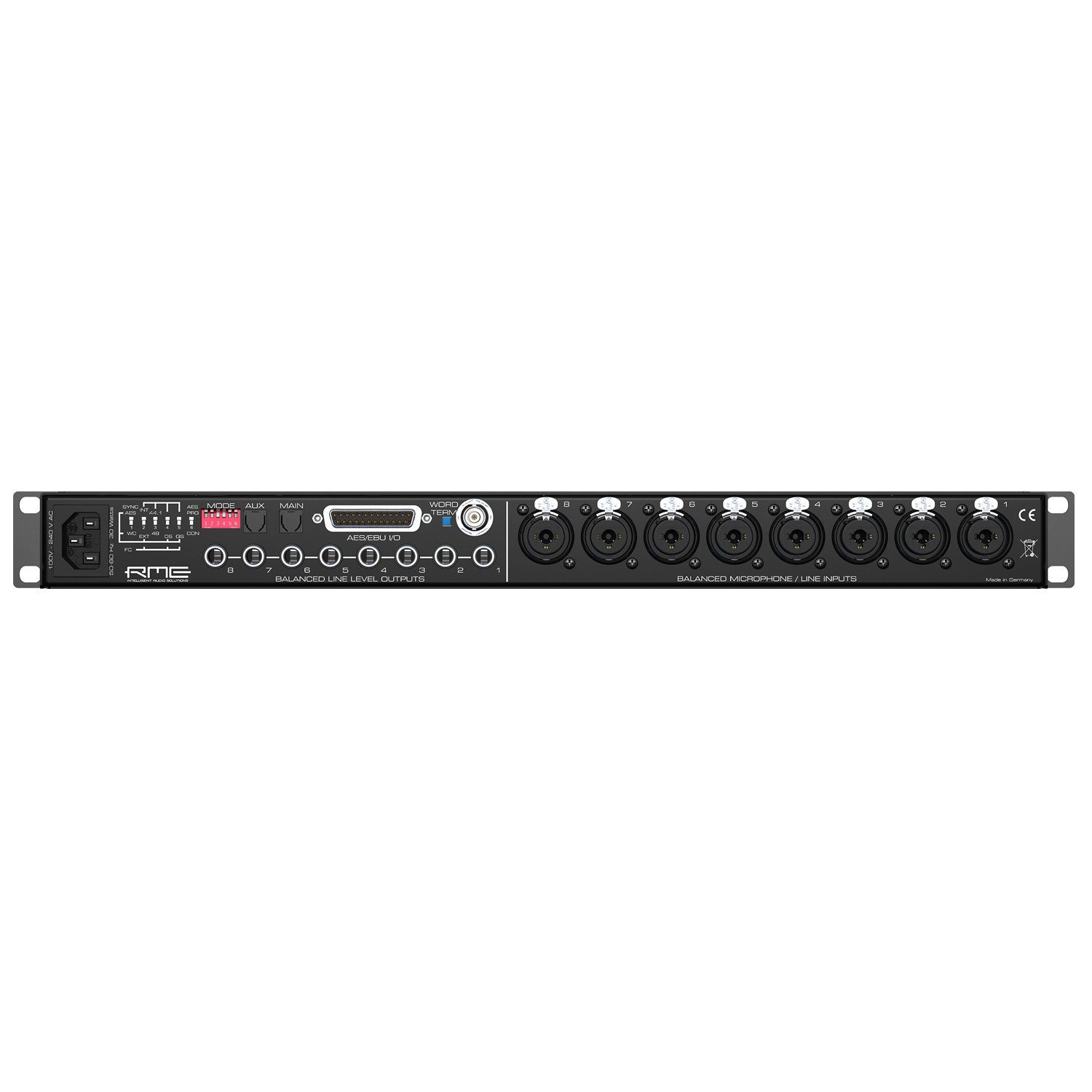 RME Audio RME Octamic II 8-Kanal Mikrofon-Vorverstärker mit 2 XLR-Kabel Digitales Aufnahmegerät (A-D Wandler)