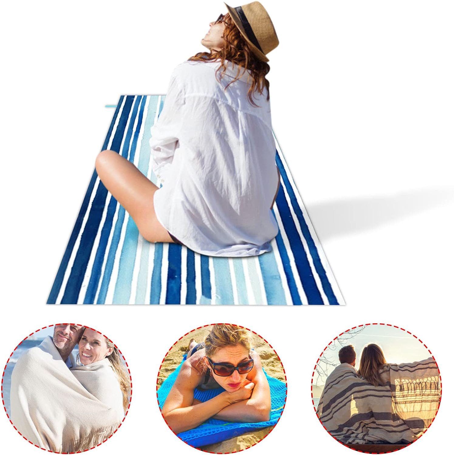 wohnTRAUM24 Strandtuch Strandtuch Mikrofaser Saunatuch Handtuch günstig online kaufen