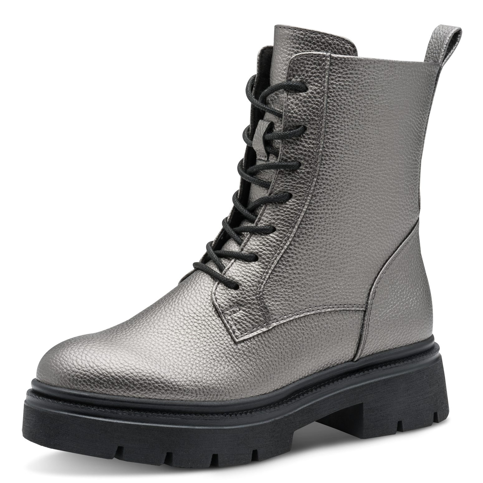 MARCO TOZZI Schnürstiefelette, Schnürboots, Herbstboots in coolem Metallic- günstig online kaufen