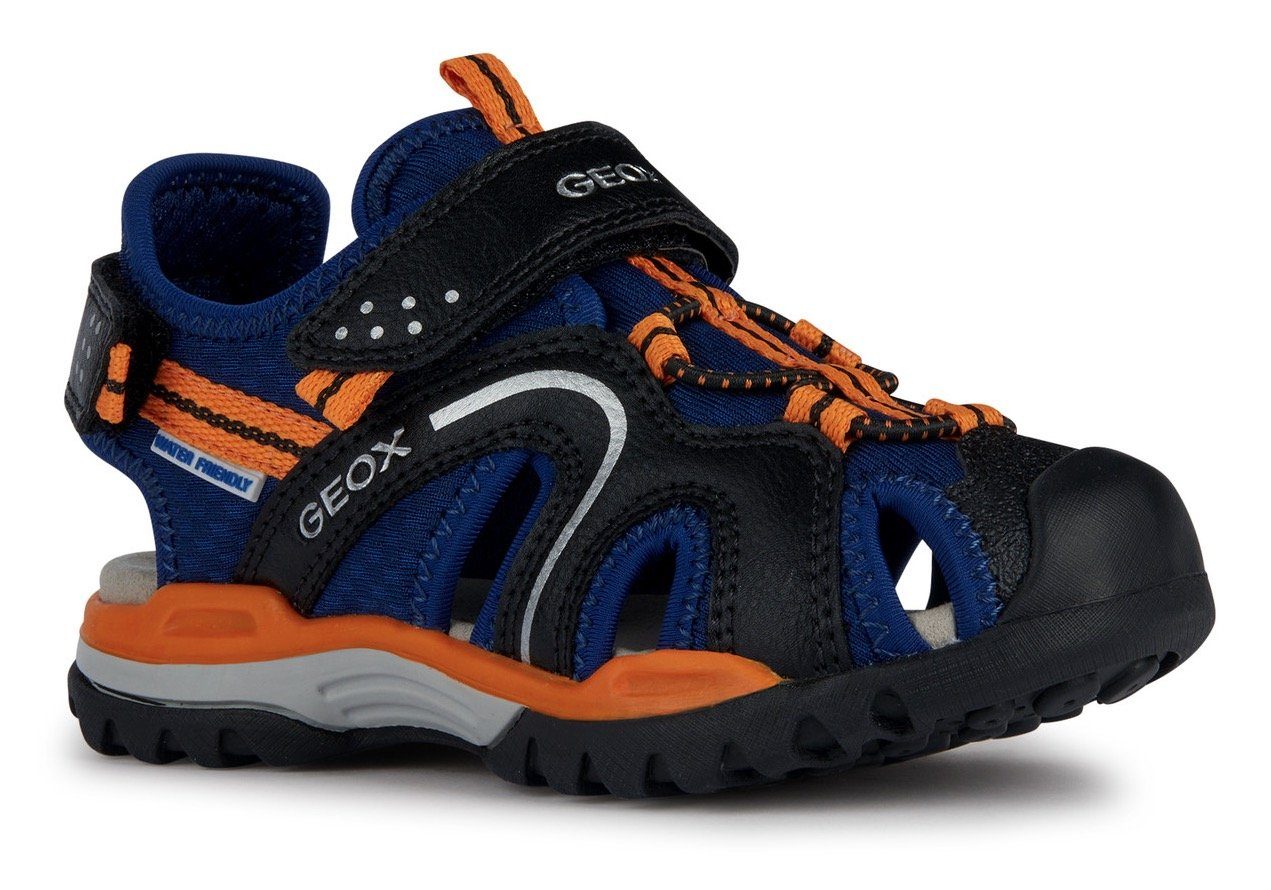 Geox BOY navy-orange mit Zehenpartie BOREALIS geschützter Sandale J