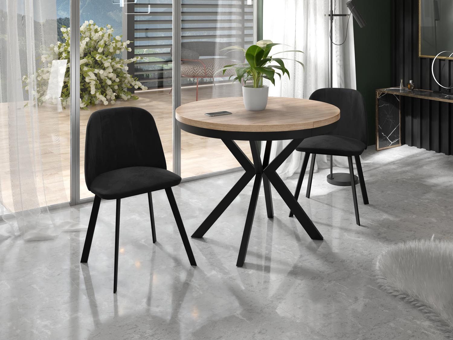 WFL GROUP Esstisch Ross (erhältlich in 3 Größen – 90/100/120 cm ausziehbar günstig online kaufen