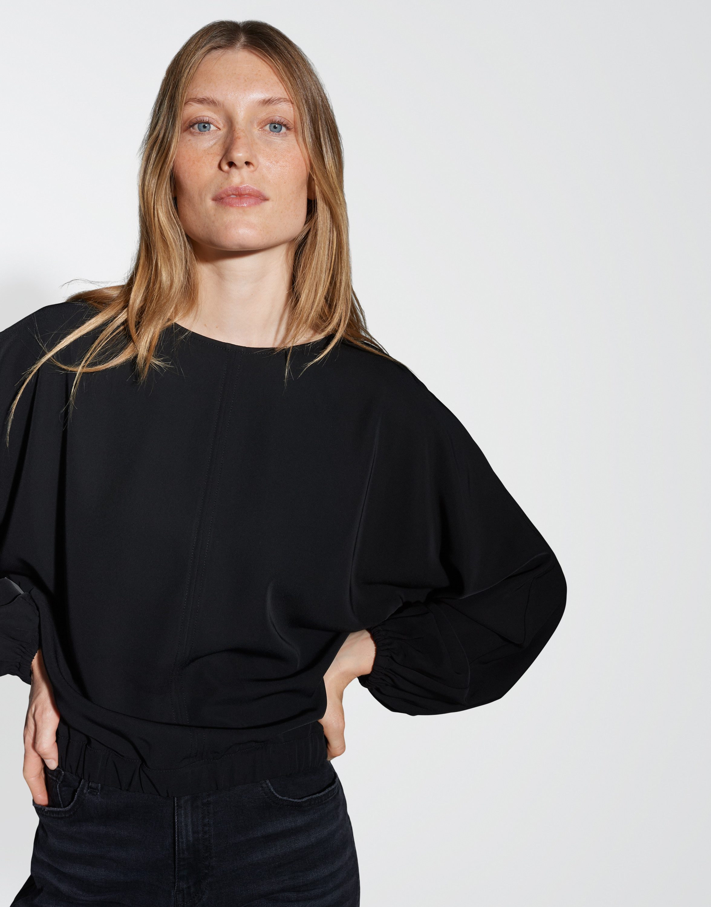 OPUS Shirtbluse FOSMA Loose mit Fledermausärmeln