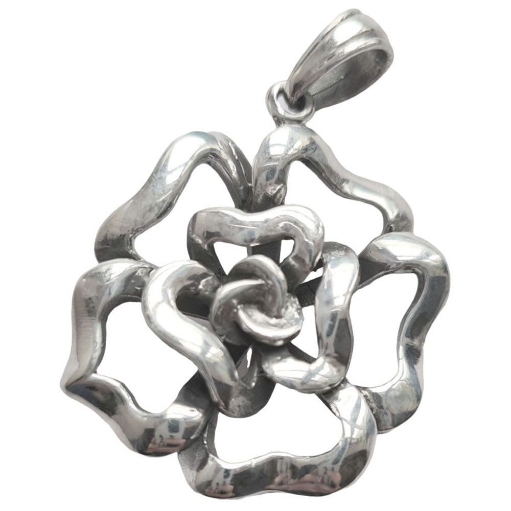 Kettenanhänger Rose Schmuck Anhänger 925er Silber 27x39mm