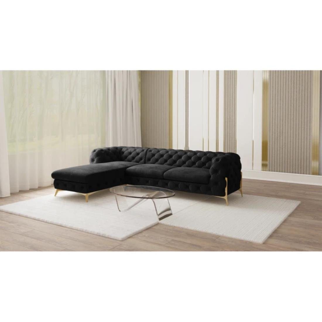 S-Style Möbel Ecksofa Ashley mit Ottomane, günstig online kaufen