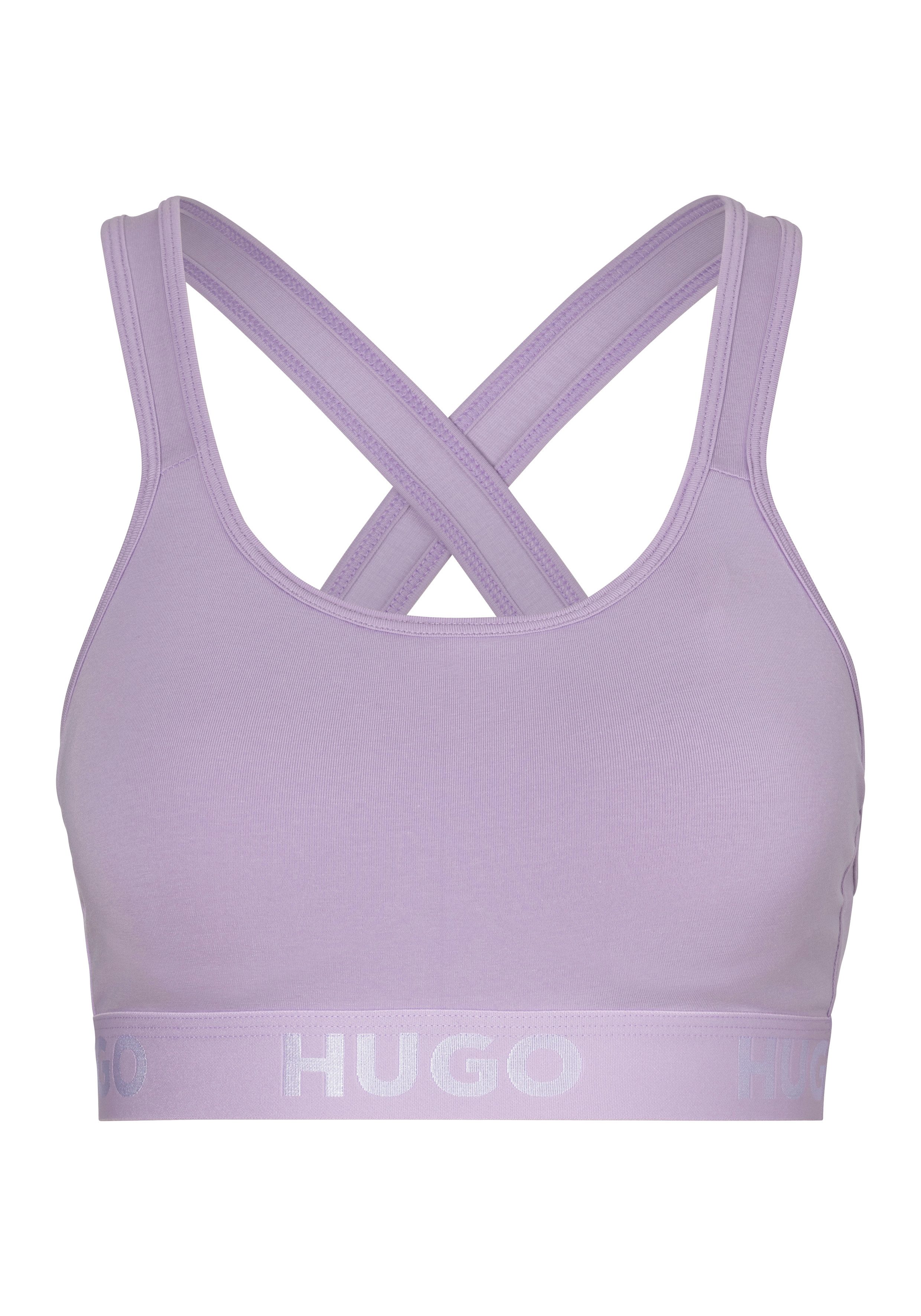 HUGO Bralette-BH BRALETTE PADDED SPOR mit HUGO Logo auf dem Bund