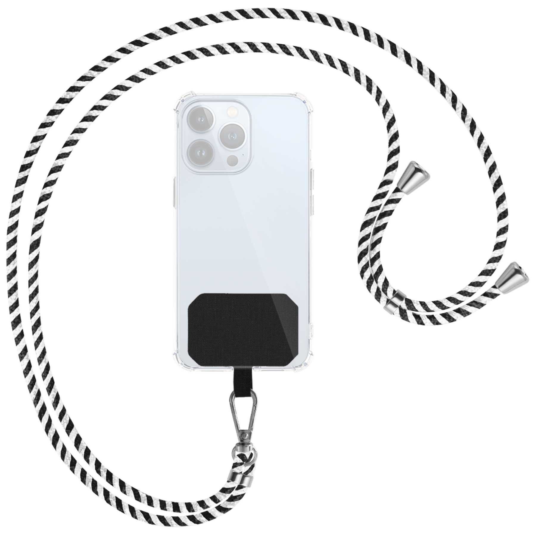 mtb more energy Handykette Universal (HBS) Metallfarbe silber, für nahezu alle Smartphone-Hüllen