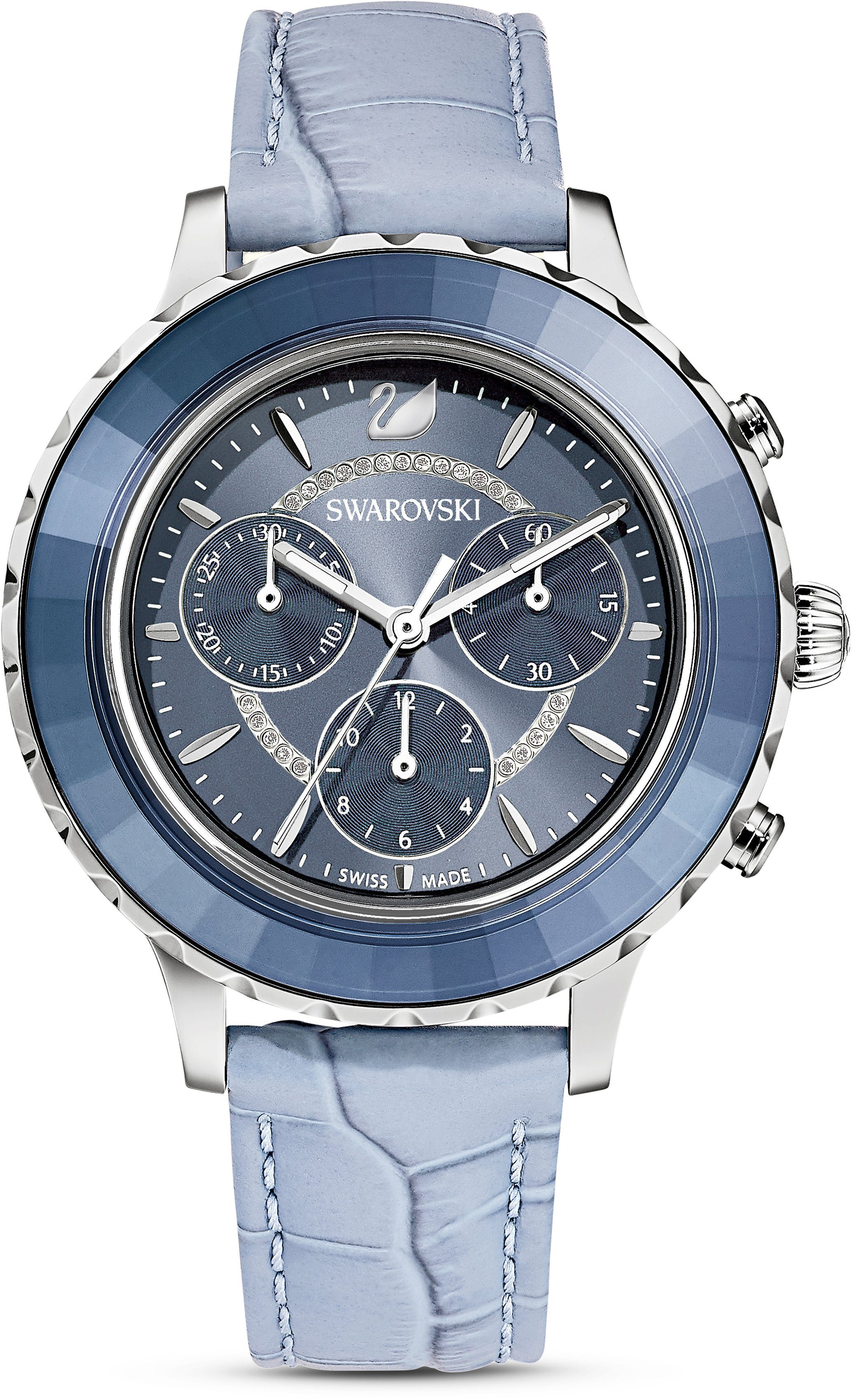 Swarovski Chronograph Octea Lux Chrono, 5580600, Armbanduhr, Quarzuhr, Damenuhr, Swarovski-Kristalle, Swiss Made