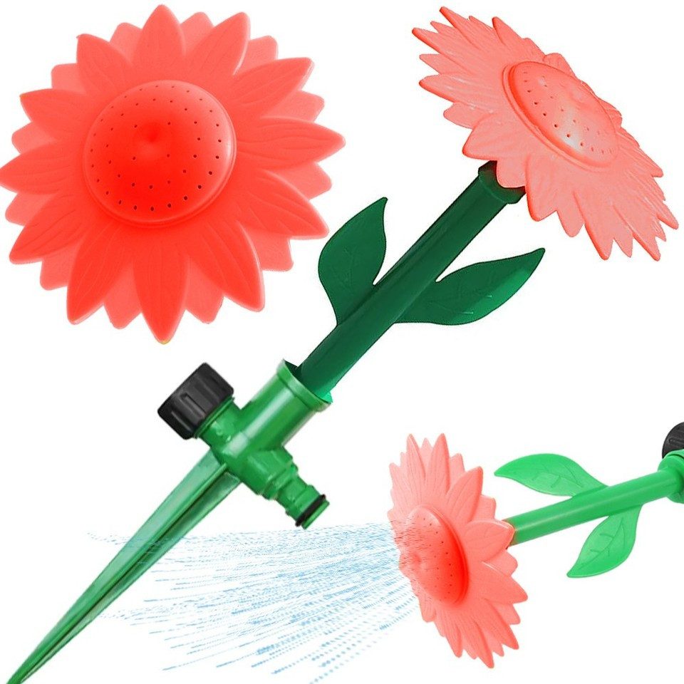 VERK GROUP Bewässerungsbrause 2er Set Wassersprenger Rasensprenger Gartensprinkler mit Erdspieß, (2-St., Packung), 2er-Set, Erdspieß mit Schnellanschluss