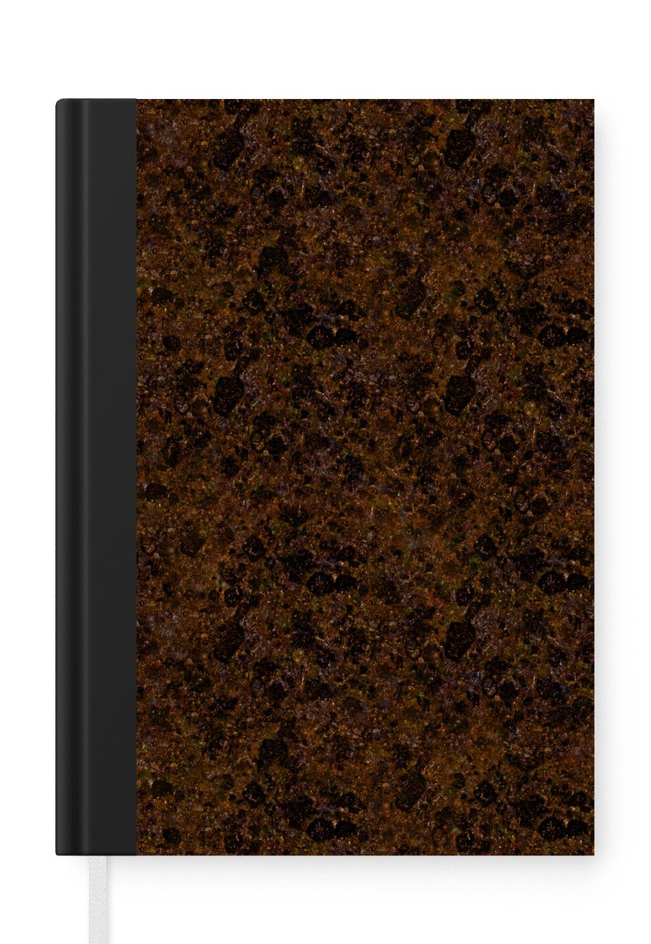 MuchoWow Notizbuch Gold - Rost - Granit - Muster, Journal, Merkzettel, Tagebuch, Notizheft, A5, 98 Seiten, Haushaltsbuch