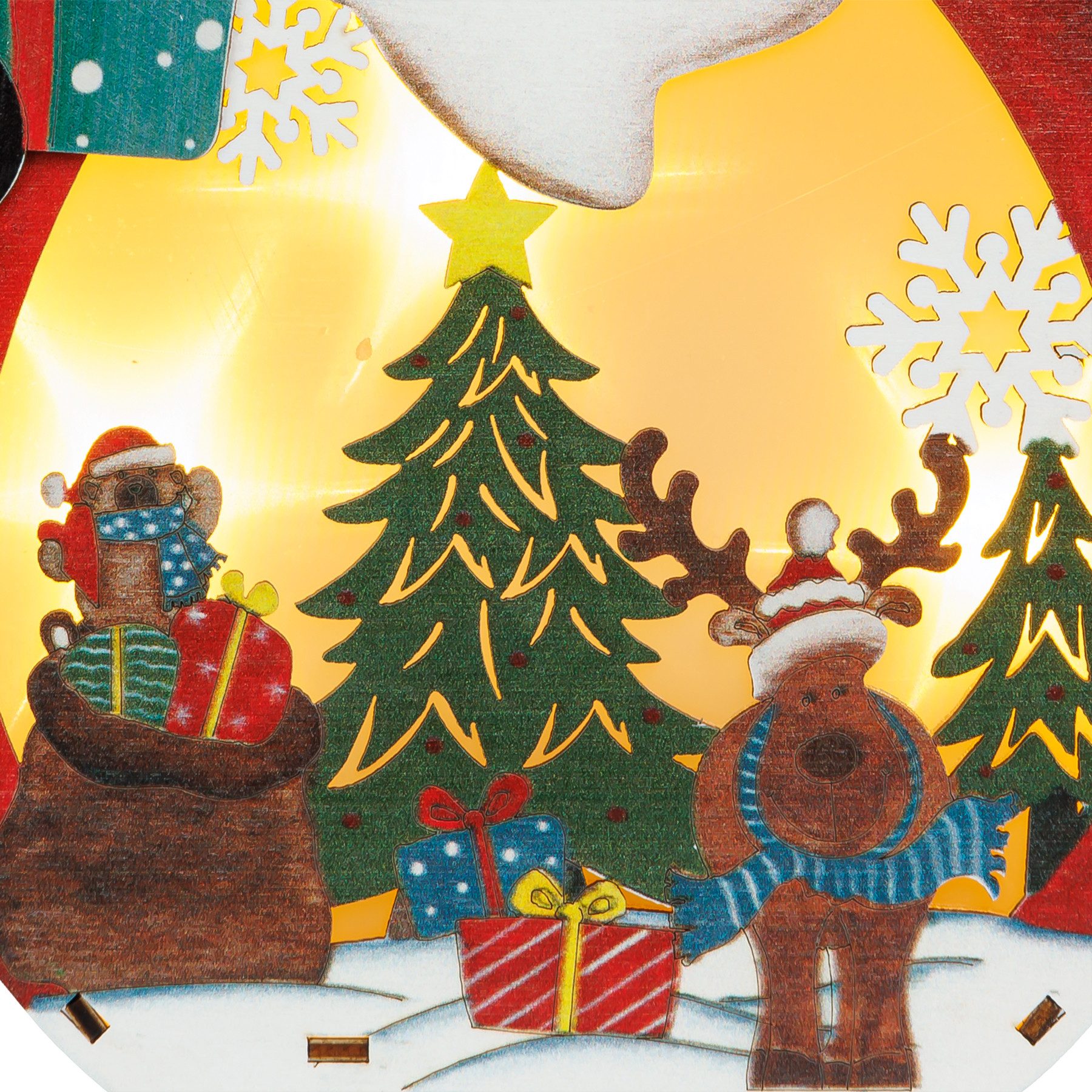 SIKORA Weihnachtsfigur DK01 LED XL Figur aus Holz Weihnachtsdeko Herbst-Winterdekoration – Bild 4 von 5