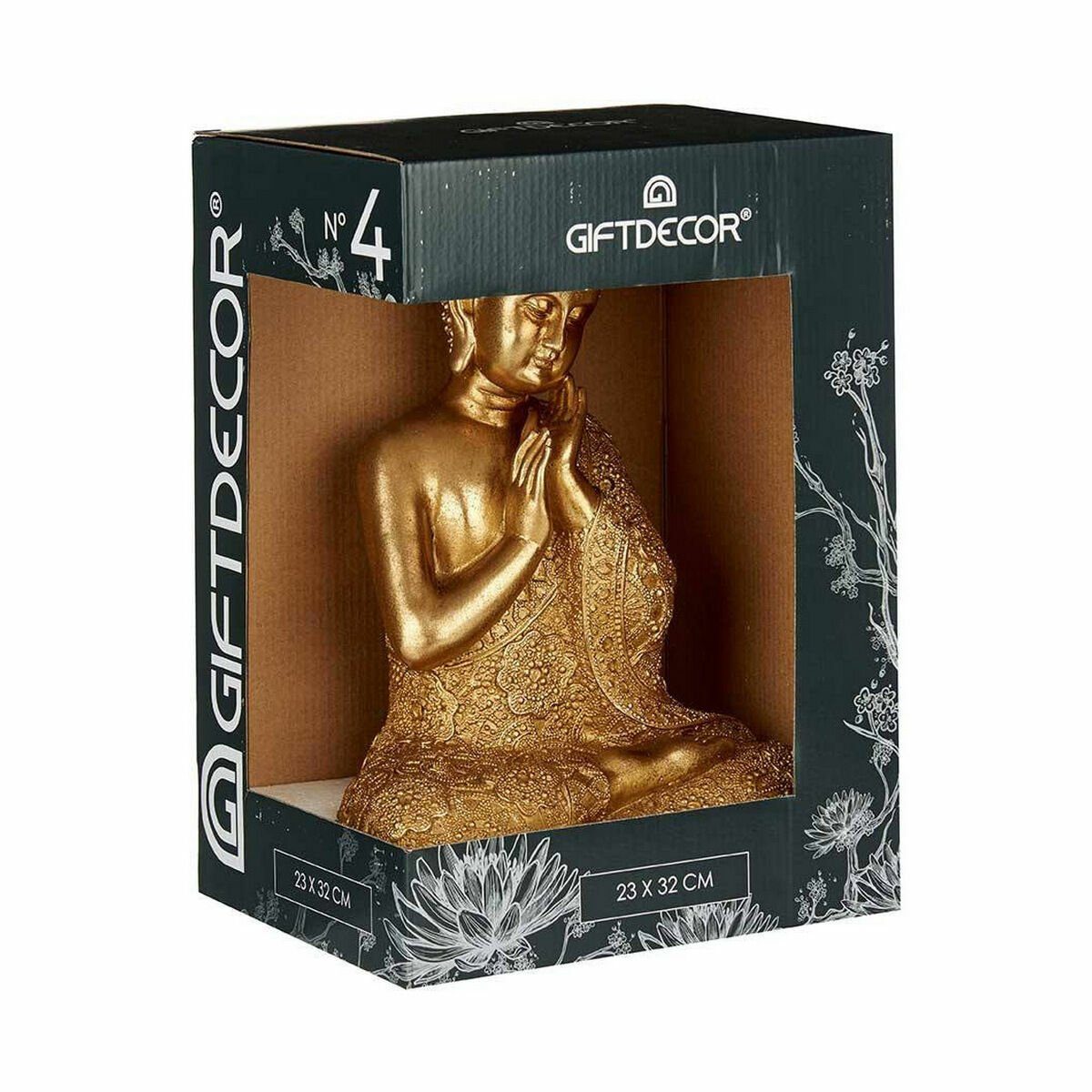 Dekoobjekt Decor Gold Buddha Sitzend 33 Gift 4 23 Stück 17 cm x x Deko-Figur