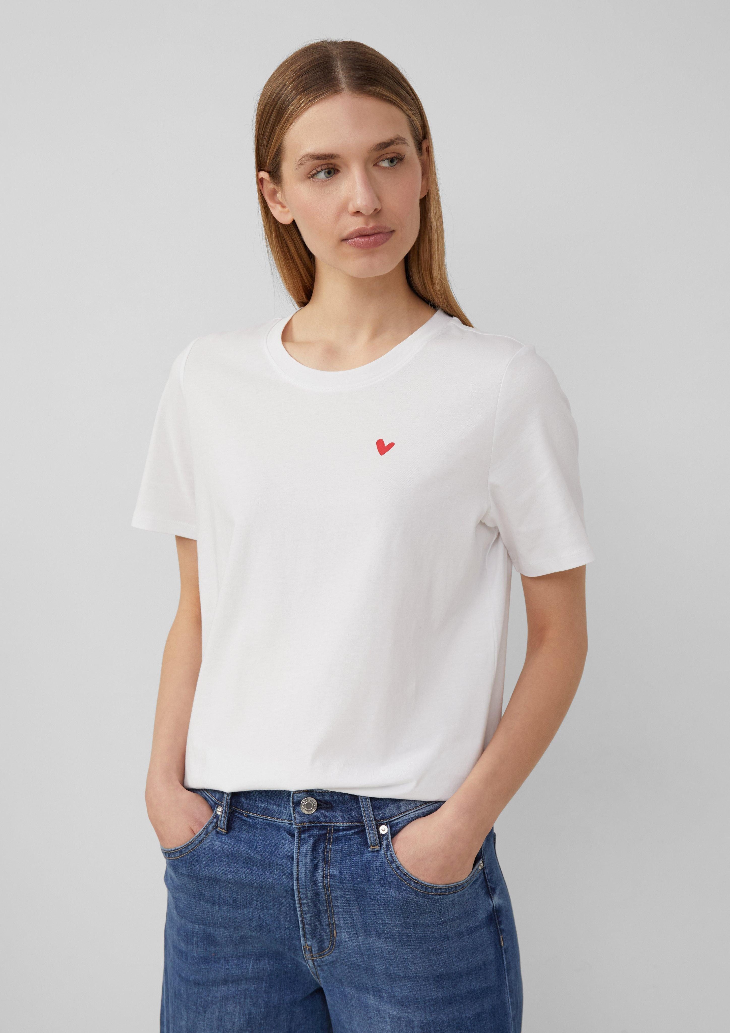 s.Oliver Kurzarmshirt T-Shirt mit Frontprint günstig online kaufen