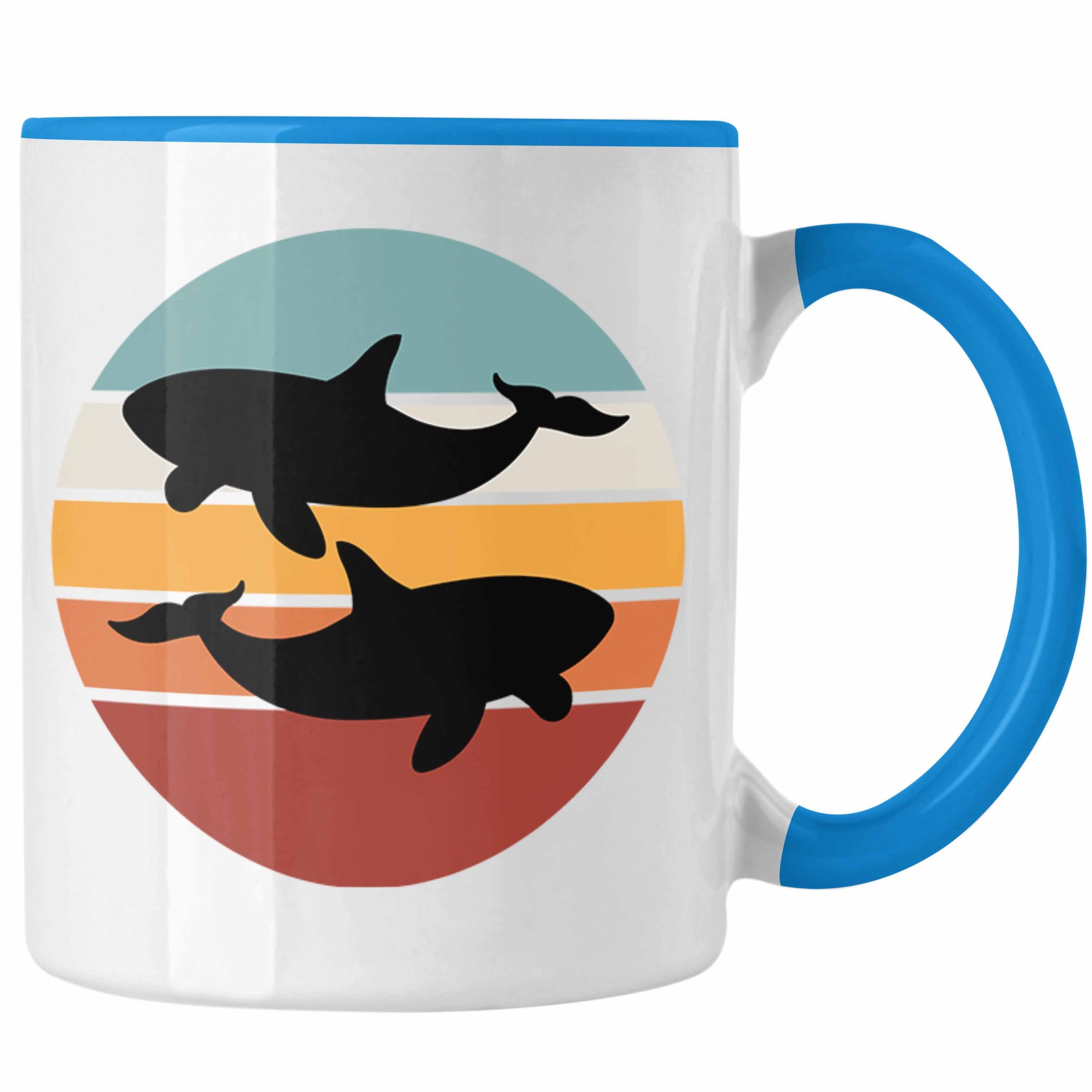 Trendation Tasse Retro Orca Tasse Geschenk Ozean Waal Blau | Tassen