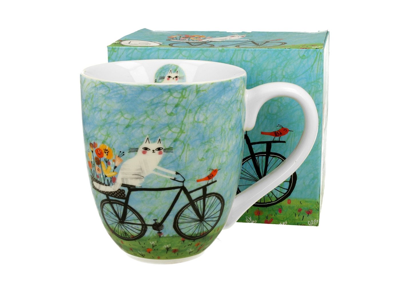 Tasse Jumbobecher XXL Bicycle Cats - Porzellan 1 L